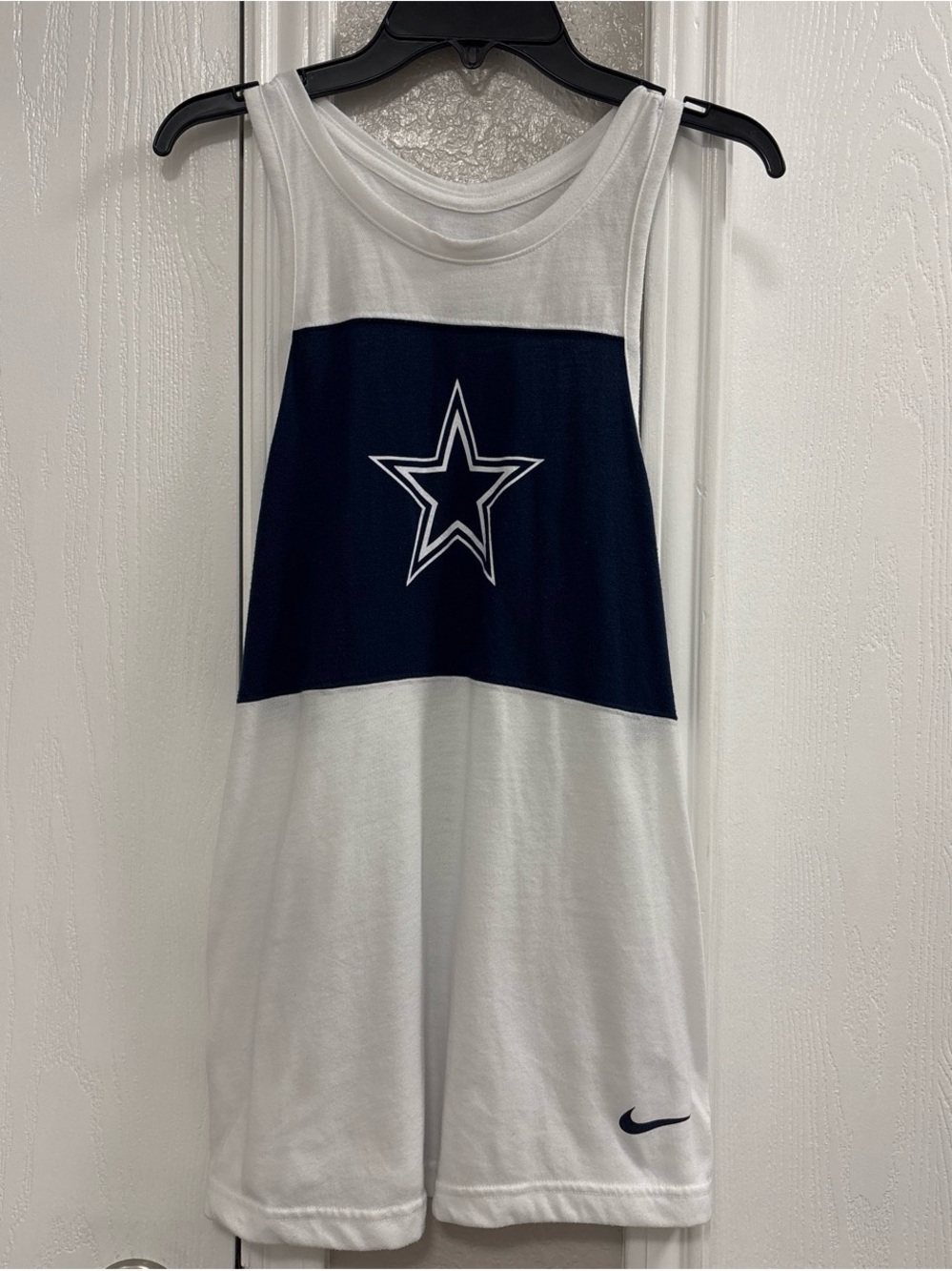 Nike White and Navy Dallas Cowboys Kids Tank Top